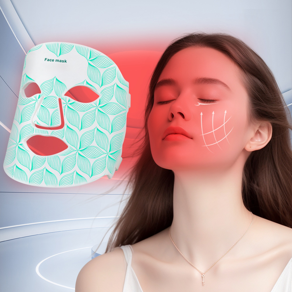 Top-notch Quality Led Facial Masks Daily Skincare Routine Red Light Led Facial Mask 7 Colors+infrared Red Light Face Mask
