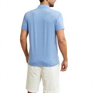 เสื้อโปโลชายสีพื้น แขนสั้น มีกระเป๋า ผ้าคอตตอนเจอร์ซีย์ถัก ระบายอากาศได้ดี ทรงปกติ สีเขียว - Product Image 4