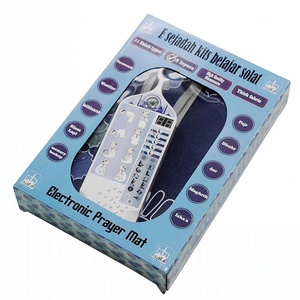 Tapis de prière musulman électronique éducatif islamique bleu foncé pour enfants, moderne, antidérapant, avec capteur tactile intelligent - Product Image 1