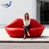 Fauteuils et canapés modernes en fibre de verre, durables et au design créatif sur le thème des lèvres, pour hôtels, centres commerciaux, bureaux, écoles, hôpitaux et usage extérieur