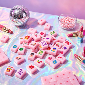Juego de Mahjong Americano de Lujo, Grabado, Ecológico, Duradero, de Acrílico, para Regalo, para Juegos de Cartas y Ajedrez - Product Image 1