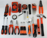 Juego de Herramientas Manuales Multifuncionales de 30 Piezas para Reparaciones del Hogar, con Estuche Rígido, Acero al Carbono, Llaves de Carpintero, Destornilladores KHC 1