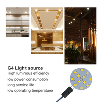 Bohlam LED G4 1.9W 12LED SMD DC 10-30V Dapat Diredupkan 170-200LM 15000H Garansi 2 Tahun Pencahayaan Kapal Laut 2700K 6000K