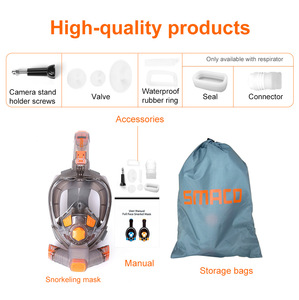 Catégorie de produit <span class=keywords><strong>Masque</strong></span> de plongée panoramique anti-buée avec valve supérieure à sec, équipement de plongée pour adultes <span class=keywords><strong>et</strong></span> enfants - Product Image 2