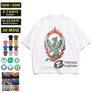 เสื้อยืดคอตตอน 220 กรัม ทรงหลวม ไหล่ตก พิมพ์ลายกราฟิก ระบายอากาศได้ดี สำหรับผู้ชาย สไตล์เทรนดี้ ปักลาย  รับผลิตเสื้อยืดตามสั่ง - Product Image 1