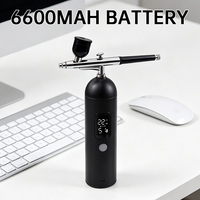 Kit de compresseur d'aérographe rechargeable professionnel 35 PSI, aérographe à double action pour une pulvérisation de peinture précise sur les surfaces en toile et en bois