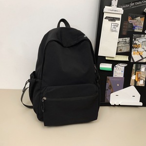 Unisex Nylon <b>Backpack</b> 18 In Solid Color <b>Large</b> <b>Capacity</b> School Education Student <b>Backpack</b> - Product Image 4