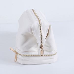 Custom Printed Eco-Friendly Zipper DIY Double Layer Plaid Nylon <b>Cosmetic</b> <b>Organizer</b> Portable Waterproof Women's Makeup for - Product Image 5