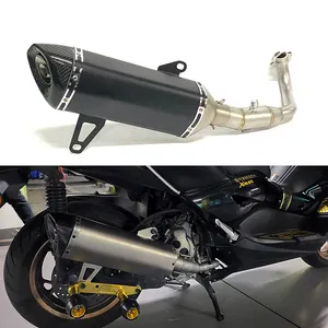 Двигатель Bulls aAkprovic, полная выхлопная система для X-max300 XMAX 250, велосипеда, выхлопная труба из углеродного волокна, круглый год, для скутера