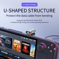Adaptateur USB C à angle de 180 degrés Type C mâle à femelle 20Gbps PD 140W adaptateur de convertisseur de charge rapide pour accessoires de pont vapeur