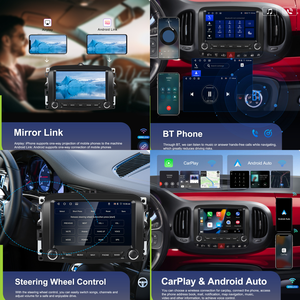 Podofo 7 pouces 4 + 64G 2 Din Android autoradio pour <span class=keywords><strong>Fiat</strong></span> 500L 2013-2019 sans fil Carplay/Android Auto IPS BT GPS WiFi vente en gros - Product Image 3
