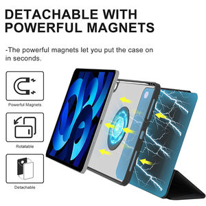 适用于 iPad A16 第 11 代 11 英寸和 iPad 第 10 代 10.9 英寸磁性可拆卸 Y 形保护套，透明 720 度旋转后壳 - Product Image 4