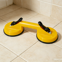Ventouses en plastique personnalisées pour double vitrage, force d'aspiration de 70 kg, couleur jaune, pour le retrait de bosses sur carreaux de verre