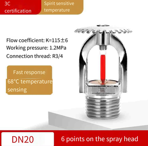 Tête de sprinkler d'incendie verticale à réponse rapide, type mural latéral, 68-93 degrés, accessoire d'équipement de lutte contre l'incendie - Product Image 6