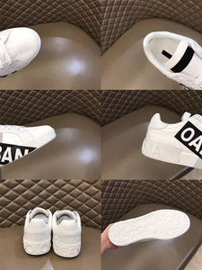 Scarpe da Ginnastica Casual Sportive da Uomo, Sneaker di Lusso di Marca in Pelle Bianca Unisex di Alta Qualità - Product Image 6