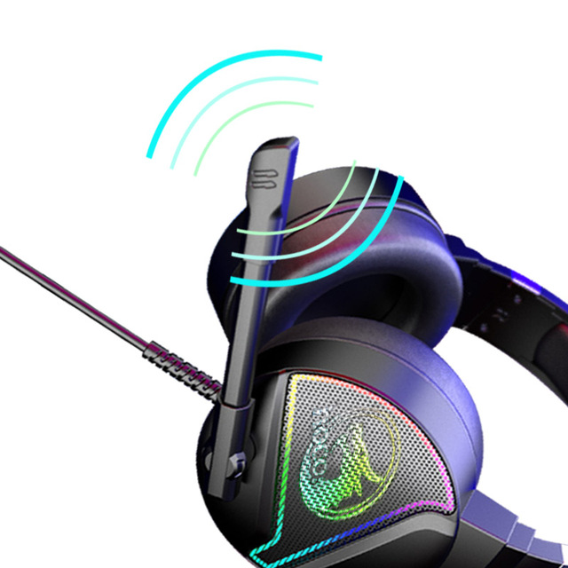 Factory Price 3.5mm 50mm Speaker 7.1 Virtual Surround Sound Wired RGB Light Headset Gaming Multicolor LED Light Gamer Headphones