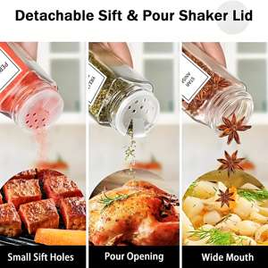 Cucina eco-friendly coperchio in legno di bambù vetro 120ml 4oz barattoli di <span class=keywords><strong>spezie</strong></span> 12 pezzi 24 pezzi 36 pezzi barattoli di <span class=keywords><strong>spezie</strong></span> Set con <span class=keywords><strong>etichette</strong></span> - Product Image 2