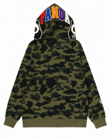 Sweat à capuche zippé camouflage personnalisé pour homme, OEM ODM, étiquette privée, motif panda, logo personnalisé, en molleton de coton, veste streetwear pour marque