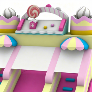 Château gonflable commercial à thème bonbons pour centres de jeux intérieurs à fort trafic avec toboggan - Product Image 3