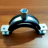 Pince de support de tuyau réglable robuste-avec double vis et doublure en caoutchouc