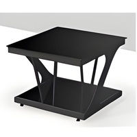 Table basse de bureau moderne grande table basse nordique de luxe en verre trempé d'acier inoxydable de salon