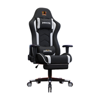 Chaise de jeu ergonomique pivotante et inclinable avec repose-pieds 2026, chaise d'ordinateur de luxe en tissu style course
