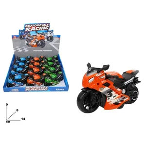 Motorcycle Racing Friction Powered <b>Plastic</b> Toy 1:16 Scale 12Pcs <b>Display</b> <b>Box</b> 14x9x8cm - Product Image 1
