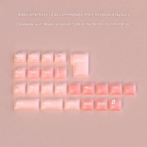 Teclas de perfil CSA US Jelly, acabado mate, preimpresas, de doble capa, PBT+PC para teclado mecánico con interruptores Mx - Product Image 5