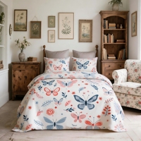 Parures de lit écologiques modernes en tissu 100% coton 300TC réversibles de luxe de haute qualité pour toutes les saisons