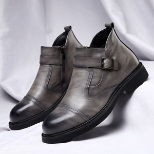 Bottes Chelsea pour hommes, bottes courtes formelles pour affaires, bottes de motard pour hommes - Product Image 2