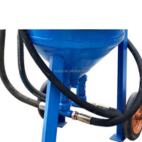 Certificado CE Portátil Mini Blaster Móvil Manual de Acero Shot Grit Sandblaster Sand Blasting Pot
