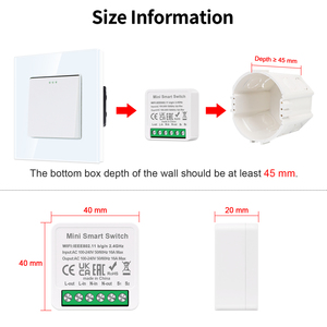 Touchmi Tuya Smart WiFi/Zigbee Interruptor inteligente de acero inoxidable Interruptor de botón <span class=keywords><strong>pulsador</strong></span> de hotel Sin contacto Neutral con cable - Product Image 4