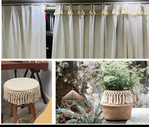 Jakarlı 11cm pamuk ipliği çevre dostu özel renkler asılı püskül dantel giyim ve ev aksesuarları için - Product Image 6