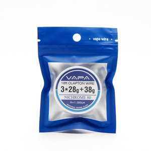Ni80 18 <span class=keywords><strong>pieds</strong></span> fil de résistance chauffante électrique Nichrome80 fondu clapton 3 noyaux 3 * 28ga + 38ga alliage de nickel - Product Image 1