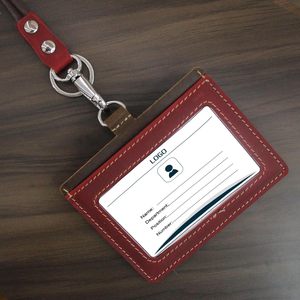 Boshiho Badge <b>Holder</b> PVC Opaque Vertical Horizontal Card Case With Lanyard For Business <b>ID</b> Cards - Product Image 2