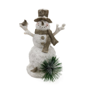 Muñeco <span class=keywords><strong>de</strong></span> Nieve <span class=keywords><strong>de</strong></span> Resina con <span class=keywords><strong>Piñas</strong></span> y Animales del Bosque - Product Image 4