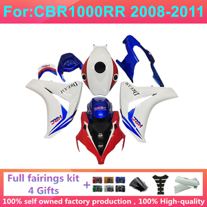 Kit completo de carenado de inyección para motocicleta compatible con HONDA CBR1000RR CBR <span class=keywords><strong>1000RR</strong></span> CBR1000 RR 2008 2009 2010 <span class=keywords><strong>2011</strong></span> Kits de carenados de carrocería - Product Image 1