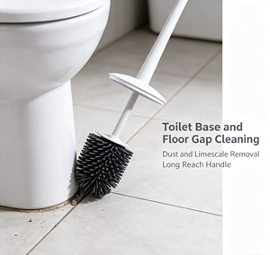 New Trend Stainless Steel Black White Pink Cleaning <b>Brushes</b> and Containers Novelty Toilet <b>Brush</b> Holders With Silicone Header - Product Image 2