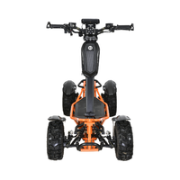 Mini scooter électrique tout-terrain à quatre roues, moteur sans balais 2400W, batterie lithium 1450Wh, télécommande, suspension intégrale, pliable