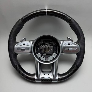 Volant en cuir véritable pour <span class=keywords><strong>Mercedes</strong></span>-Benz AMG, compatible avec <span class=keywords><strong>Mercedes</strong></span> Benz AMG GT CL CLS CLA E S C3663 C43 ML <span class=keywords><strong>SL</strong></span> X205 206 - Product Image 6