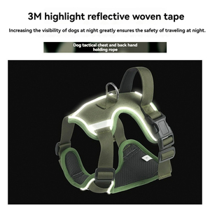 Disesuaikan ramah lingkungan reflektif harnes anjing untuk Medium besar keturunan olahraga mewah untuk <span class=keywords><strong>Golden</strong></span> Retrievers Labrador dibuat nilon - Product Image 2