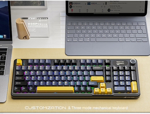 Redwingy Attack Shark X98PRO RGB TFT pantalla tres modos RGB inalámbrico 2,4G BT Junta de Intercambio en caliente Teclado mecánico para juegos - Product Image 5