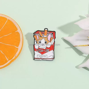 เข็มกลัดโลหะรูปลูกแมวสีส้มสไตล์เกาหลีน่ารักสำหรับวันคริสต์มาสวันฮาโลวีน - Product Image 1