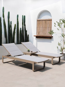 Sillón de Exterior Creativo Tipo <span class=keywords><strong>Cama</strong></span> para Hotel, Villa, Patio, Piscina, Jardín, <span class=keywords><strong>Chaise</strong></span> <span class=keywords><strong>Longue</strong></span> Impermeable y Resistente al Sol, Silla de Playa de Metal - Product Image 3