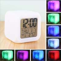 Horloge LED à Sublimation de haute qualité, articles vierges à couleur changeante