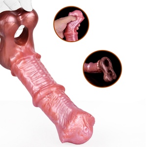 Funda de silicona acanalada grande YOCY Fantasy Horse con anillo antideslizante, juguetes sexuales para hombres, extensor y alargador de pene. - Product Image 1