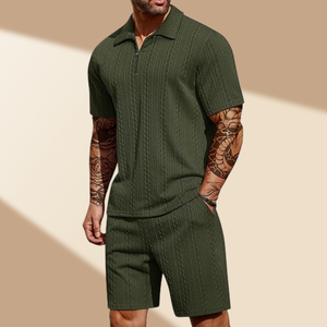 Conjunto de Ropa Deportiva de Verano Personalizado, Camiseta Polo de Moda, Conjunto Informal de Pantalones Cortos y Camiseta de Manga Corta, Conjuntos de Pantalones Cortos para Hombre, Conjuntos de 2 Piezas para Hombre - Product Image 1