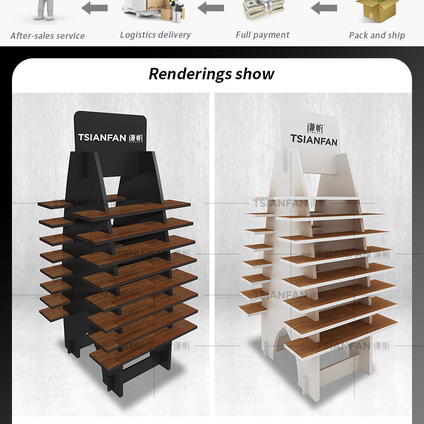 Hot Sale Multi Tier Steel Custom Hardwood Type Display Deck Flooring Wood Stone Parquet Stand Wooden Floors Tile Display Rack