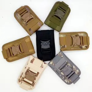 OEM chiến thuật Molle điện thoại Pouch với la bàn khóa nhà máy Molle điện thoại di động Pouch Holster phổ vành đai thắt lưng túi