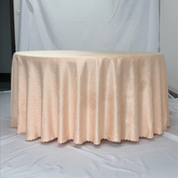 Décorations de table de mariage tendance, 132 nappes rondes couleur champagne